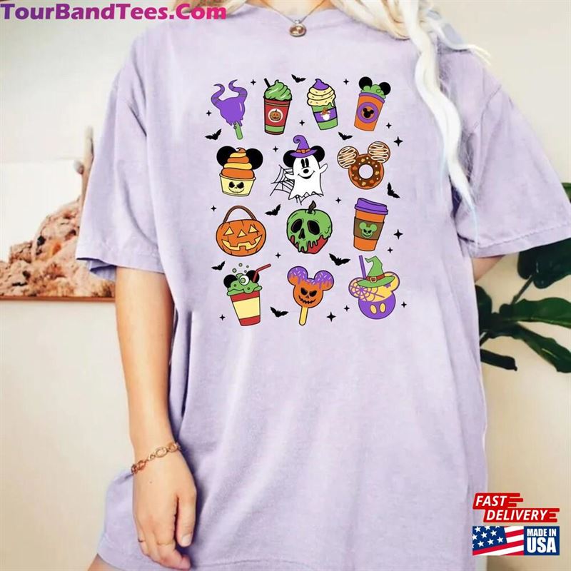 Mouse Halloween Snacks Doodle Comfort Colors Shirt Disney Disneyland Sweatshirt Classic 29Uf163267 – Utopia Fashion