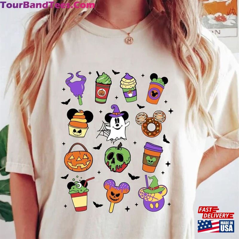 Mouse Halloween Snacks Doodle Comfort Colors Shirt Disney Disneyland Sweatshirt Classic 29Uf163267 – Utopia Fashion