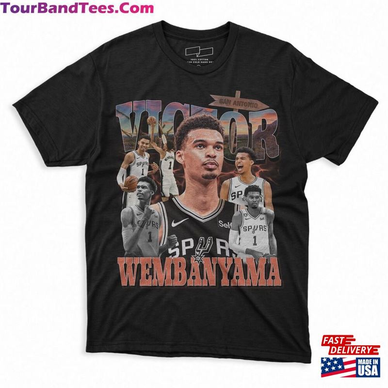 Nba’S Young Player Victor Wembanyama Graphical Collage Png For Sublimation Use On T Shirt Patches Unisex T-Shirt 29Uf157218 – Utopia Fashion