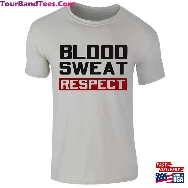 New Adults Mens Blood Sweat Respect Gym Motivational T-Shirt Top S Xxl Classic 29Uf147344 – Utopia Fashion