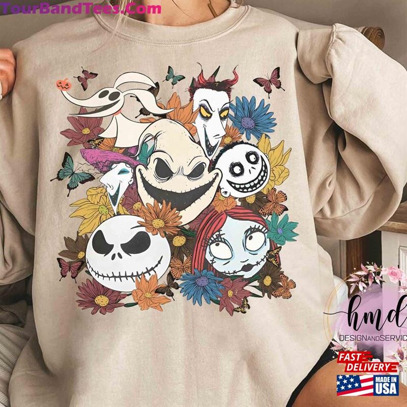 Nightmare Before Christmas Characters Floral Shirt Jack And Sally Oogie Boogie Tee Sweatshirt Unisex 29Uf163474 – Utopia Fashion