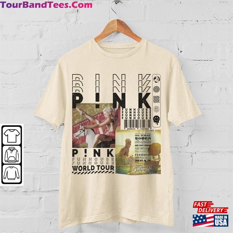 P!Nk Music Shirt Sweatshirt Y2K Merch Vintage 90S Pink Summer Carnival Tour Tickets Album Funhouse Graphic Tee Hoodie T-Shirt 29Uf142127 – Utopia Fashion