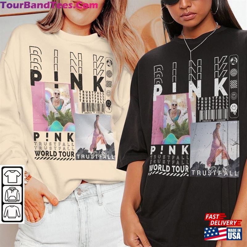 P!Nk Music Shirt Sweatshirt Y2K Merch Vintage 90S Pink Summer Carnival Tour Tickets Album Trustfall Graphic Tee Hoodie L2604M Classic 29Uf163780 – Utopia Fashion