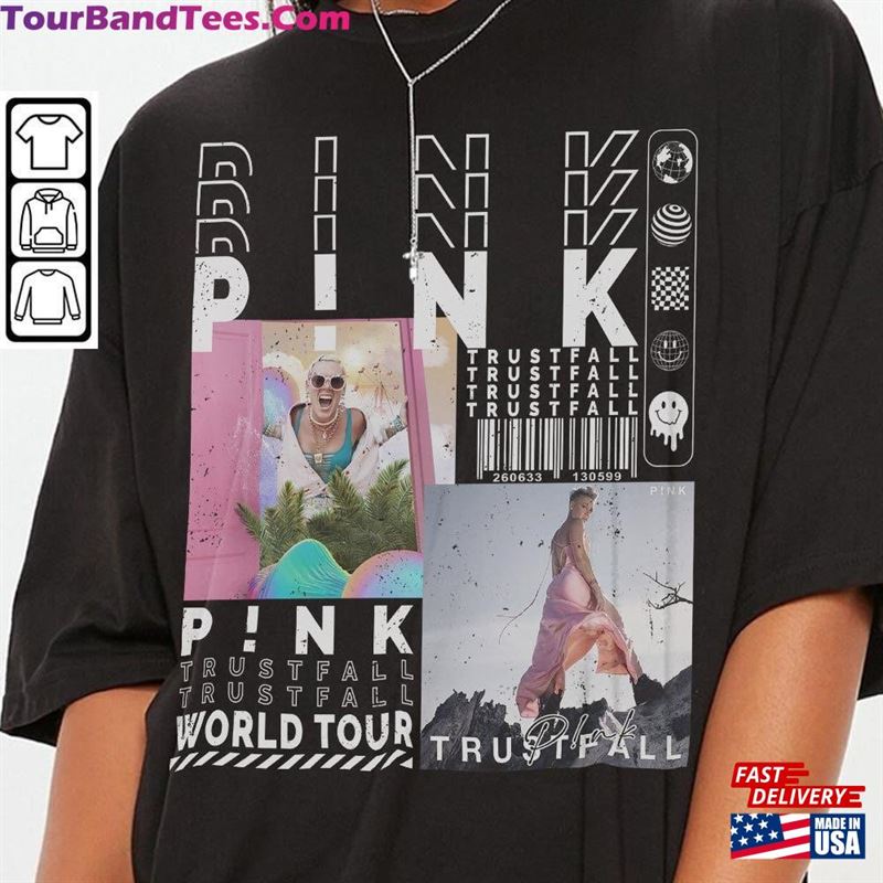 P!Nk Music Shirt Sweatshirt Y2K Merch Vintage 90S Pink Summer Carnival Tour Tickets Album Trustfall Graphic Tee Hoodie L2604M Classic 29Uf163780 – Utopia Fashion