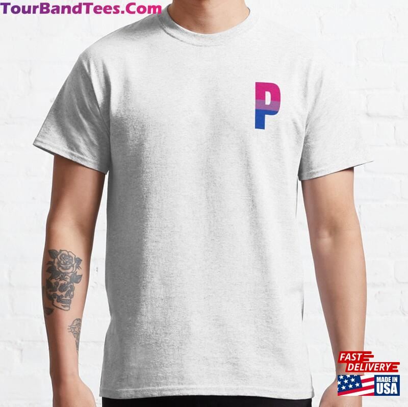 P With Bisexual Pride Flag Classic T-Shirt 29Uf162900 – Utopia Fashion