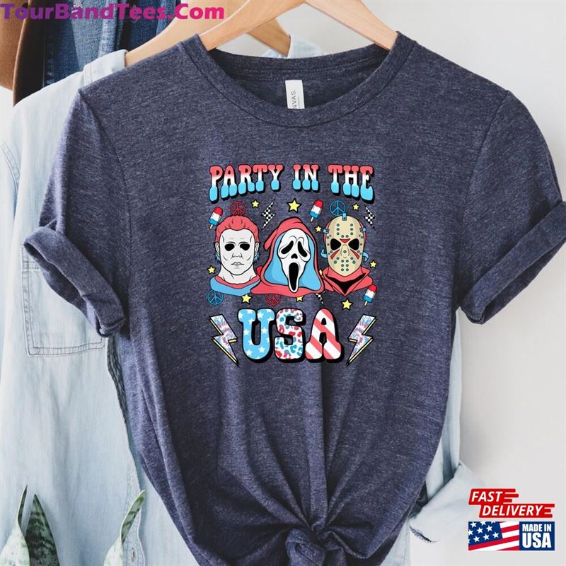 Party In The Usa Horror Movie Shirt Scary Tee T-Shirt Classic 29Uf163917 – Utopia Fashion