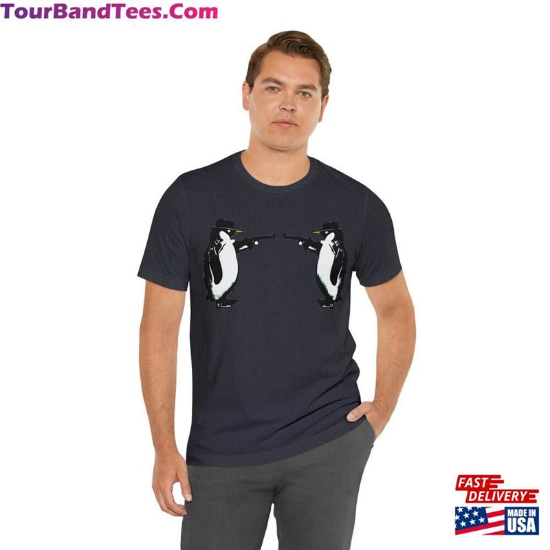 Penguin Pistol Standoff Cotton Tee Shirt T-Shirt Hoodie 29Uf157393 – Utopia Fashion