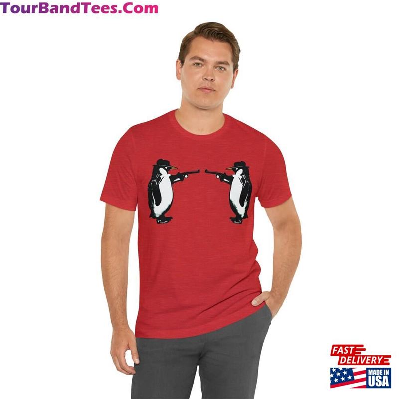 Penguin Pistol Standoff Cotton Tee Shirt T-Shirt Hoodie 29Uf157393 – Utopia Fashion