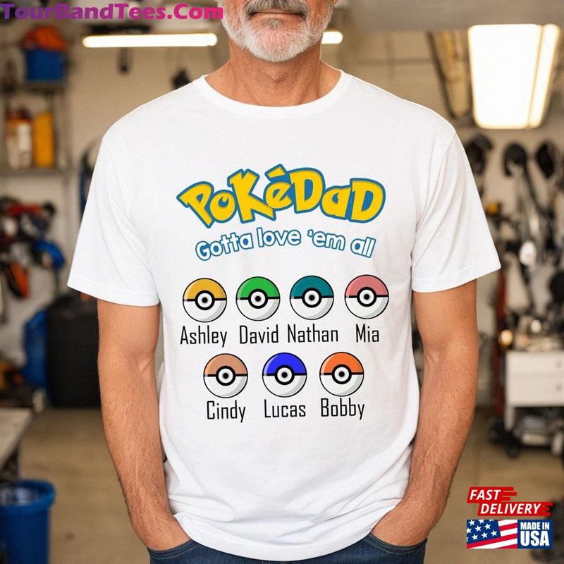 Personalized Father’S Day Shirts Custom Pokedad Shirt T-Shirt Sweatshirt 29Uf164485 – Utopia Fashion