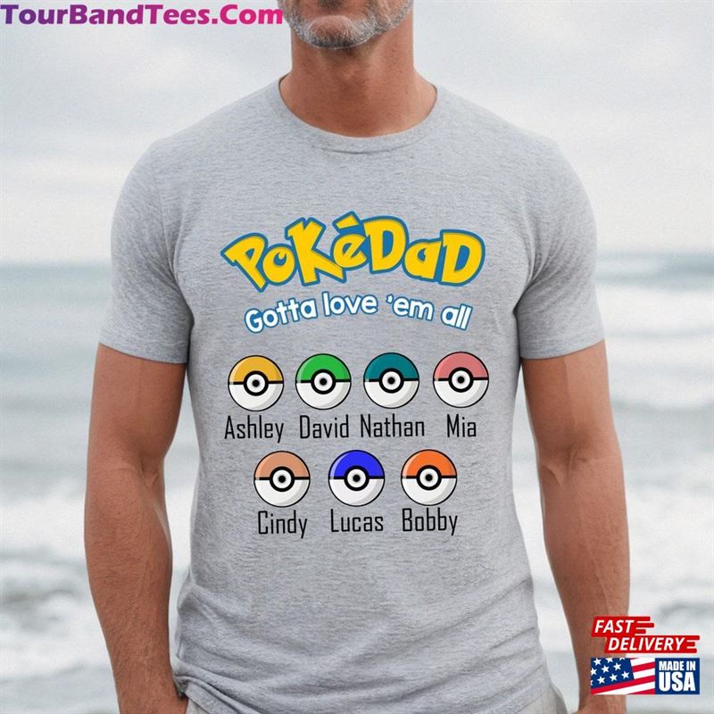 Personalized Father’S Day Shirts Custom Pokedad Shirt T-Shirt Sweatshirt 29Uf164485 – Utopia Fashion