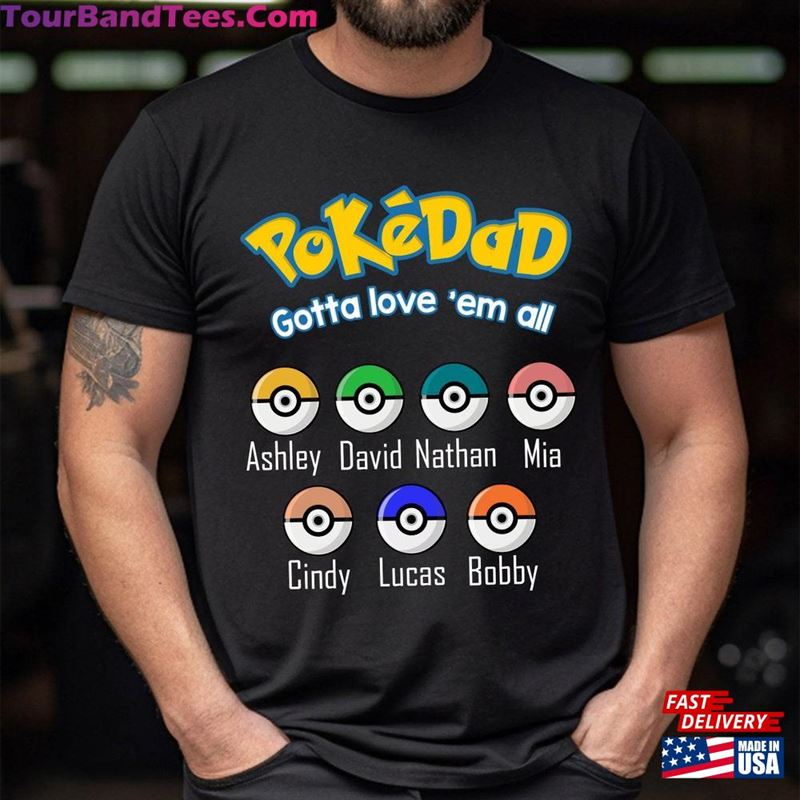 Personalized Father’S Day Shirts Custom Pokedad Shirt T-Shirt Sweatshirt 29Uf164485 – Utopia Fashion