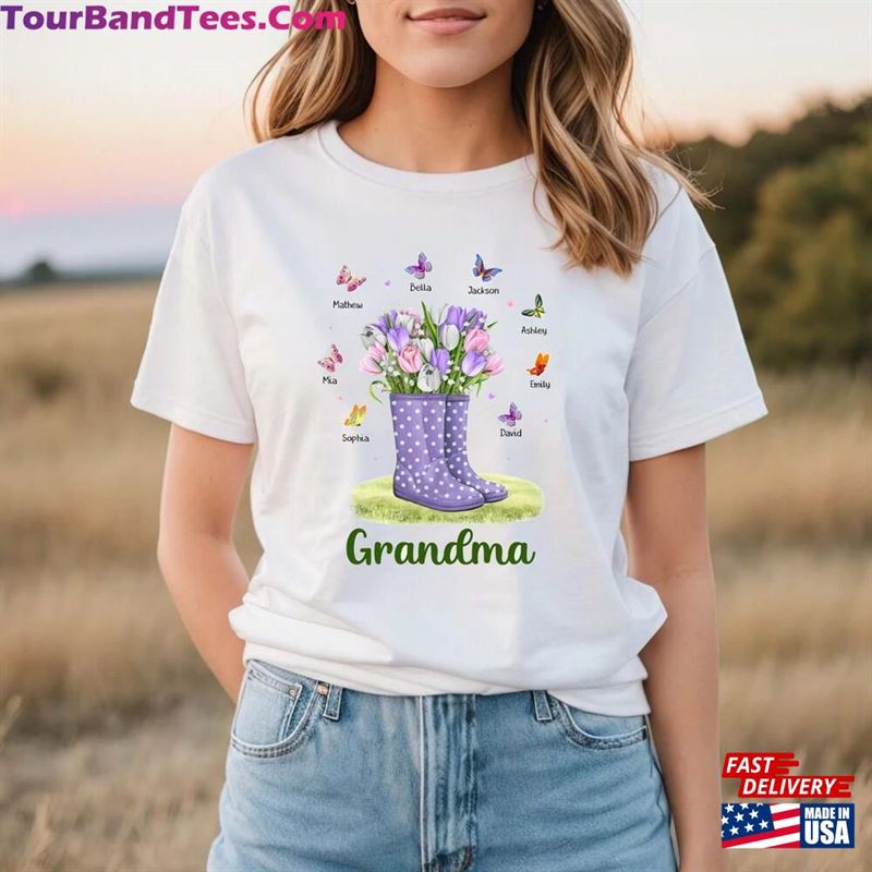 Personalized Grandma Floral Rubber Boots Shirt Gift Grandparents Day Hoodie Classic 29Uf152080 – Utopia Fashion