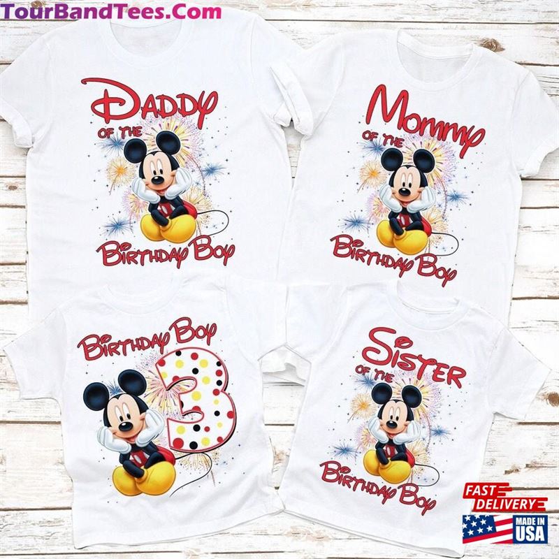 Personalized Mouse Birthday Family Shirt Boy Matching Party Outfits T-Shirt Classic 29Uf163184 – Utopia Fashion