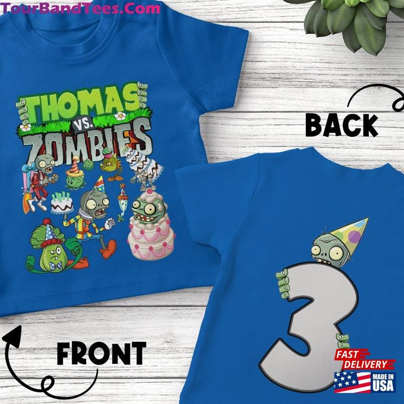 Personalized Plants Vs Zombies Birthday Shirt Family Side Tee T-Shirt Sweatshirt 29Uf142081 – Utopia Fashion