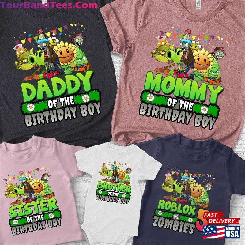 Personalized Plants Vs Zombies Birthday Shirt Family Party Tee Sweatshirt Unisex 29Uf142193 – Utopia Fashion