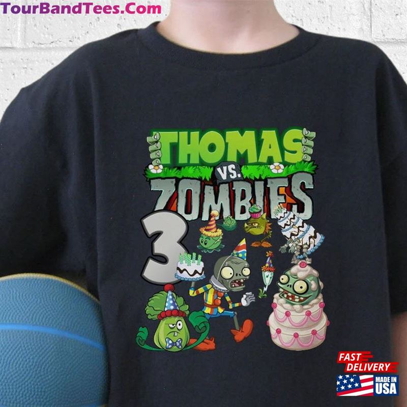 Personalized Plants Vs Zombies Birthday Shirt Family Party Tee T-Shirt Classic 29Uf142103 – Utopia Fashion