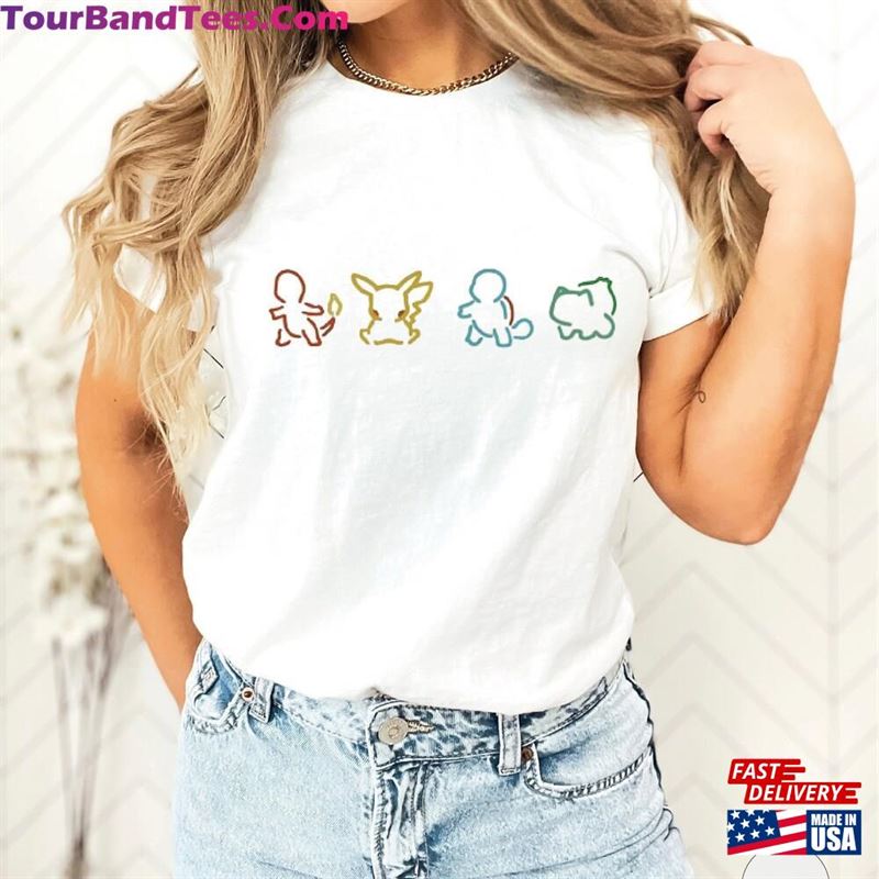 Pokemon Silhouette Shirt Lover Gift Pikachu Unisex T-Shirt 29Uf157113 – Utopia Fashion