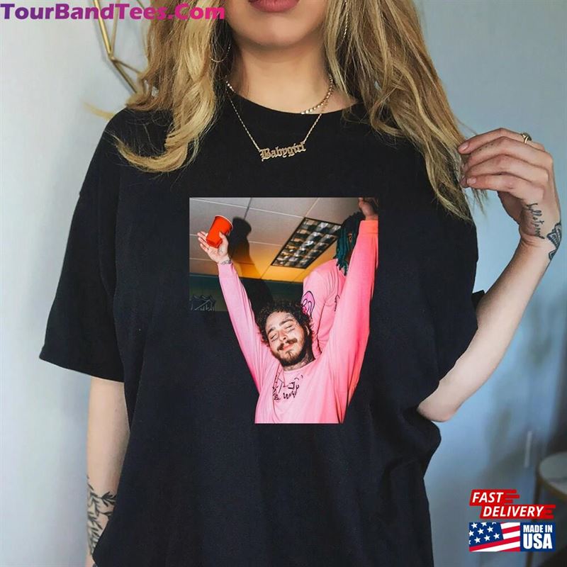 Post Malone In Pink Photo T-Shirt Gift For’S Fan Shirt Classic Hoodie 29Uf163800 – Utopia Fashion