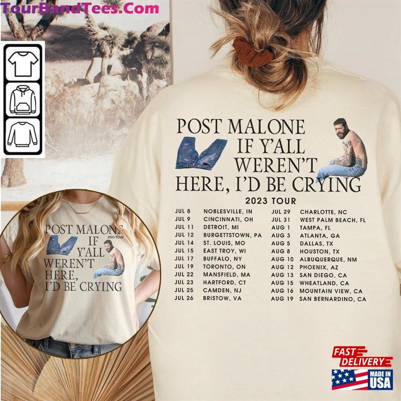 Post Malone Rap Shirt Double Sided Tour If Y’All Weren Classic T-Shirt 29Uf142404 – Utopia Fashion