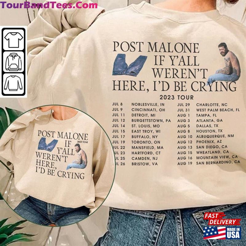 Post Malone Rap Shirt Double Sided Tour If Y’All Weren Classic T-Shirt 29Uf142404 – Utopia Fashion