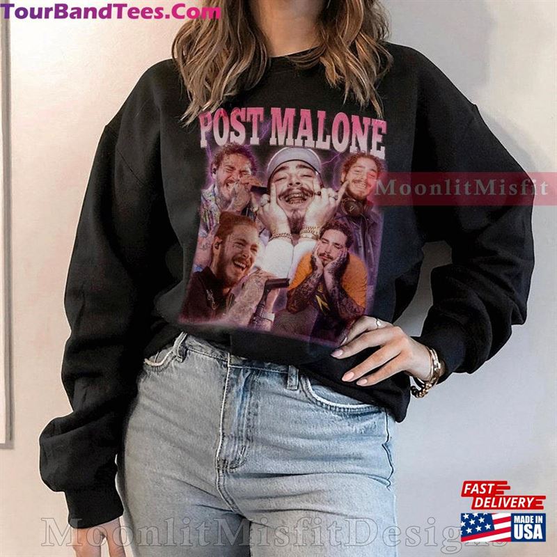 Post Malone Vintage 90S T-Shirt Graphic Tee Posty Rap Crewneck Unisex Music Shirt Classic Hoodie 29Uf147045 – Utopia Fashion