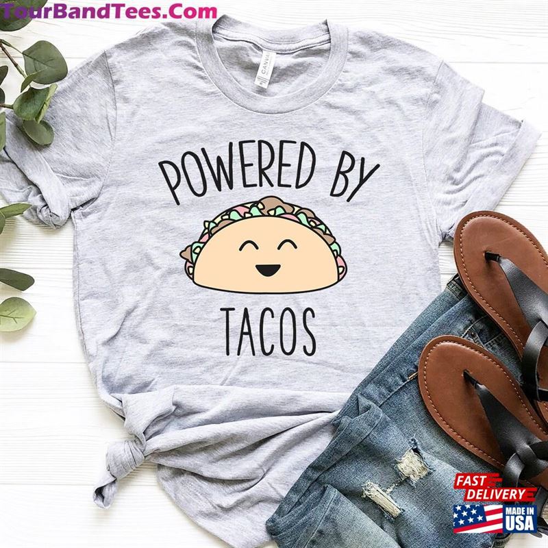 Powered By Tacos Cute Funny Taco Shirt Sweatshirt T-Shirt 29Uf142438 – Utopia Fashion