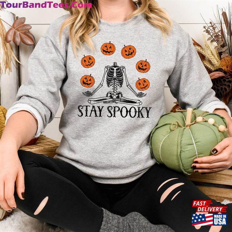 Pumpkin Halloween Skeleton Sweatshirt T-Shirt Fall Shirts For Women Hoodie 29Uf163165 – Utopia Fashion