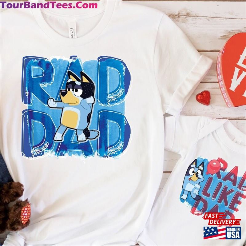 Rad Dad Blue Shirt Like T-Shirt Father Hoodie Sweatshirt 29Uf163041 – Utopia Fashion