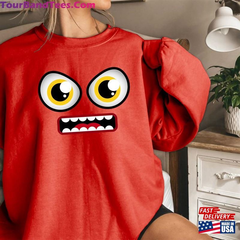 Red Face T-Shirt Eyes Tee Graphic Gift Hoodie Adorable Cute Kids School College Sweatshirt Women Men Gifts Unisex 29Uf157422 – Utopia Fashion