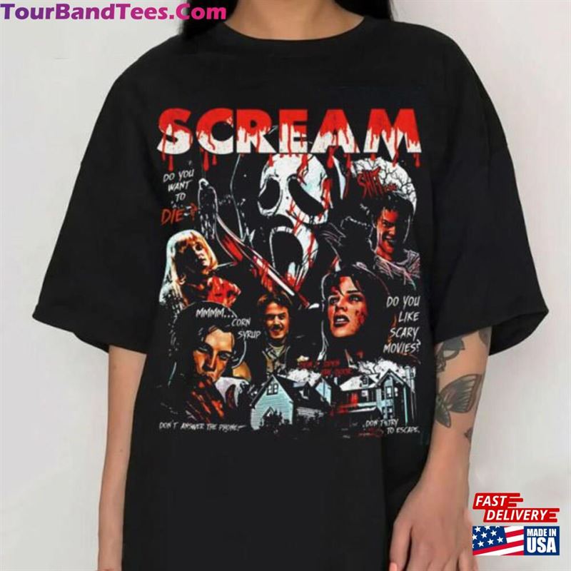 Retro 90S Scream Horror Movie Halloween Gift T-Shirt Sweatshirt Unisex 29Uf164231 – Utopia Fashion