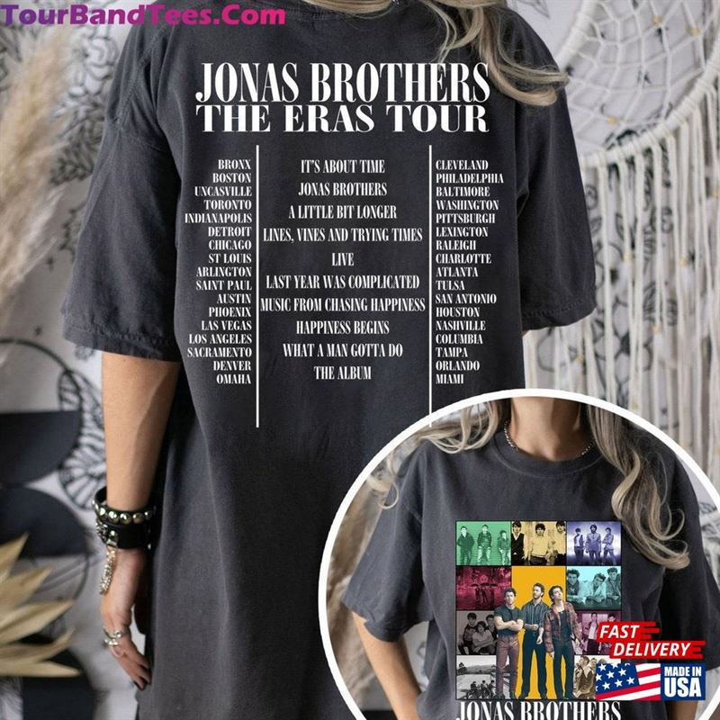 Retro Jonas Brothers The Eras Tour Shirt Brother Merch Fan Double Sided Tees Hoodie T-Shirt 29Uf157212 – Utopia Fashion