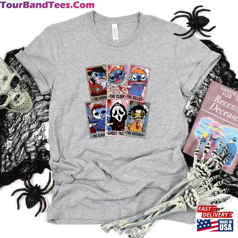 Retro Stitch Horror Characters Tarot Card Shirt Deck Halloween Unisex Classic 29Uf163108 – Utopia Fashion