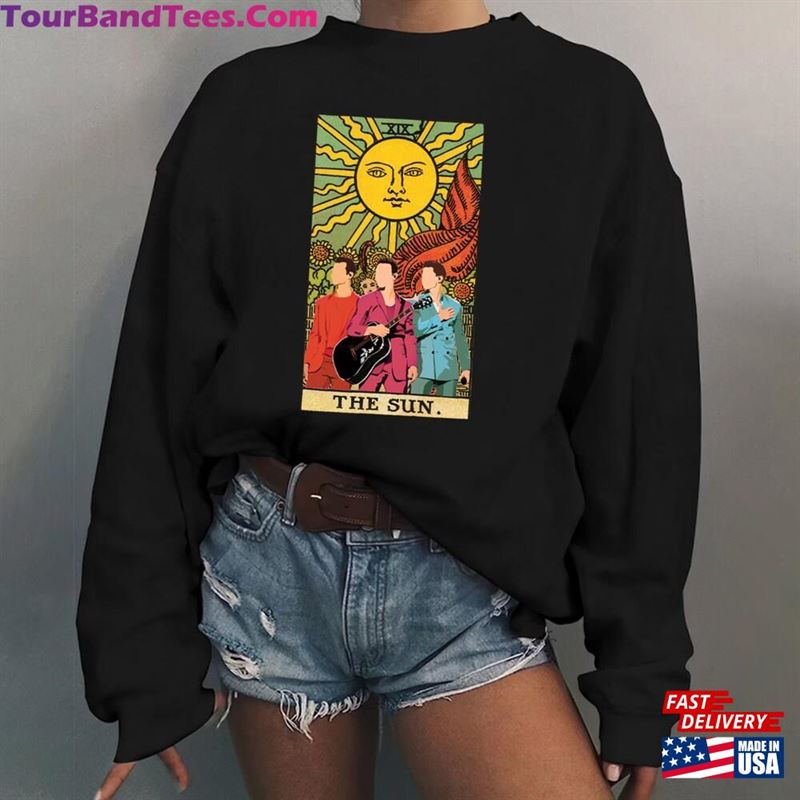 Retro The Sun Jonas Brothers Shirt Joe Mix Tarot Card Tshirt Five Albums One Night T-Shirt Hoodie 29Uf163290 – Utopia Fashion