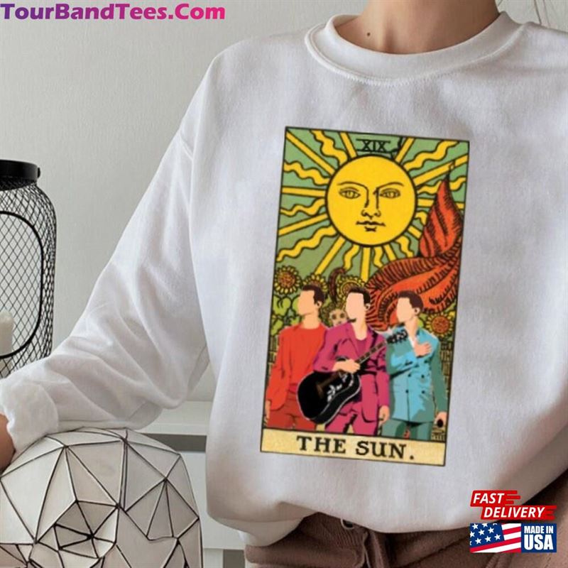 Retro The Sun Jonas Brothers Shirt Joe Mix Tarot Card Tshirt Five Albums One Night T-Shirt Hoodie 29Uf163290 – Utopia Fashion