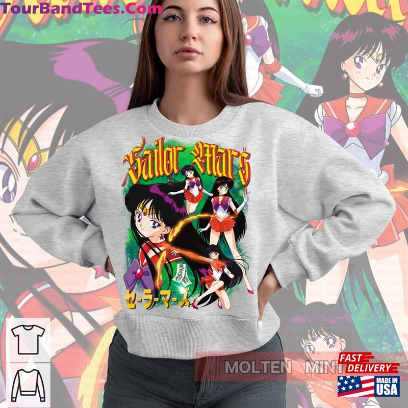 Sailor Mars T-Shirt Retro Sweatshirt Rei Hino 90S Style Unisex 29Uf142336 – Utopia Fashion