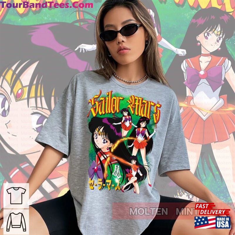 Sailor Mars T-Shirt Retro Sweatshirt Rei Hino 90S Style Unisex 29Uf142336 – Utopia Fashion