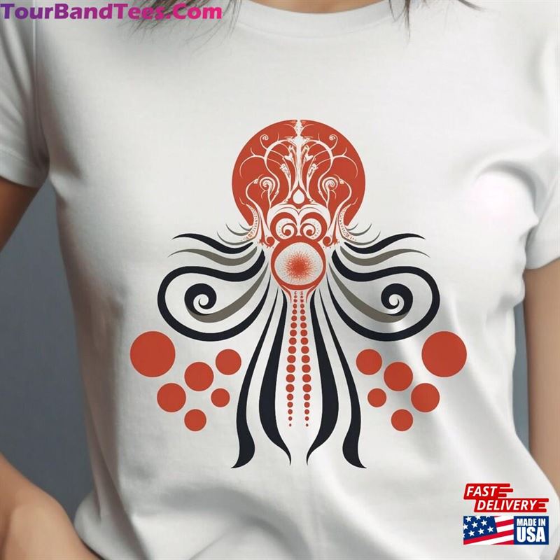 Sakura Traditional Art T-Shirt Octopus Shirt Japan Anime Manga Tee Unisex 29Uf164280 – Utopia Fashion