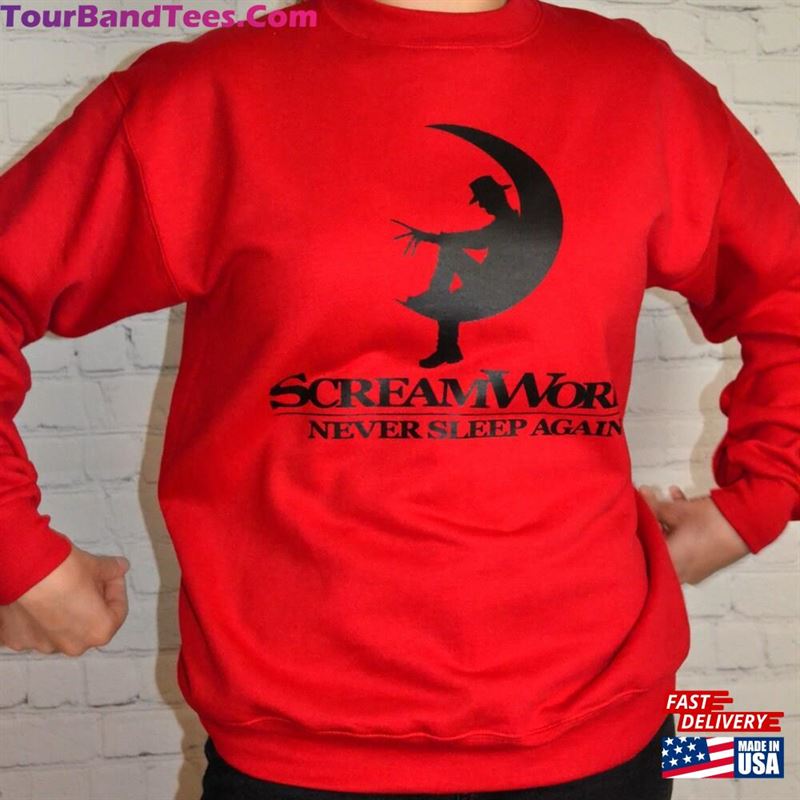 Screamworks Crew Neck Scary Hooded Sweatshirt Classic 29Uf142338 – Utopia Fashion