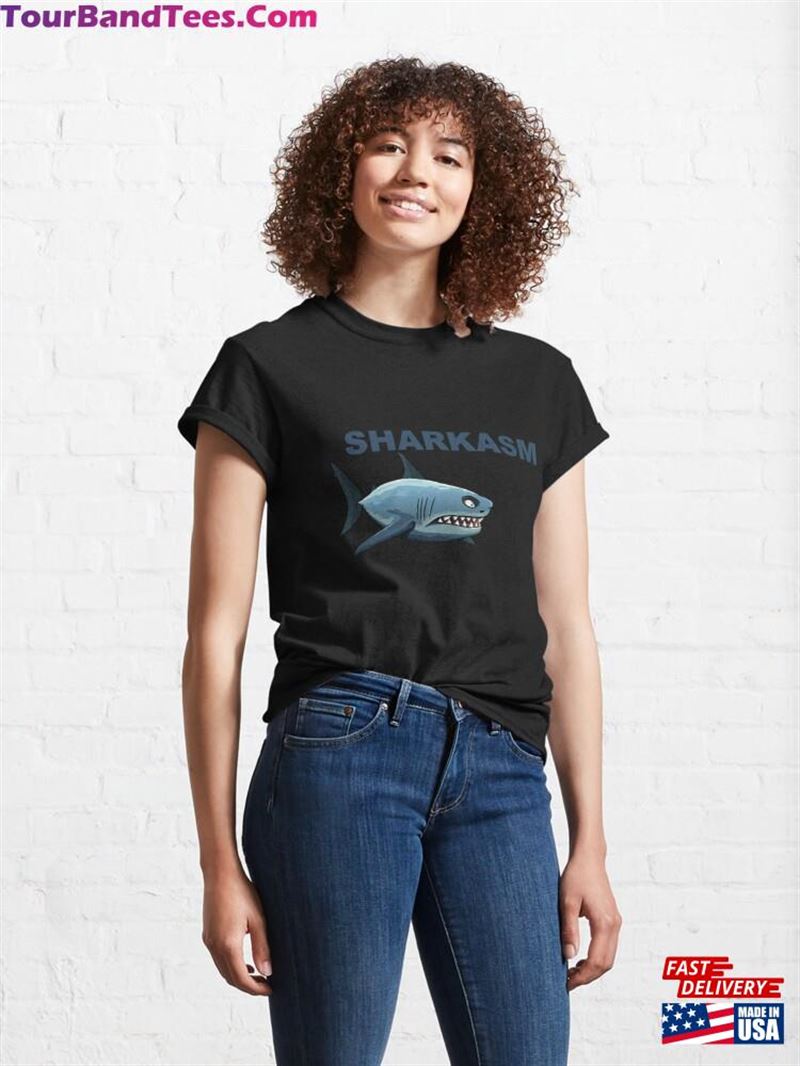 Sharkasm Shark Showing Teeth Celebrate Week Classic Sweatshirt 29Uf164128 – Utopia Fashion