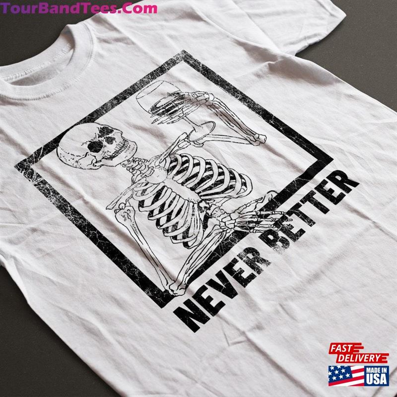 Skeleton Wine Shirt Graphic Tee Aesthetic T-Shirt Unisex 29Uf157550 – Utopia Fashion