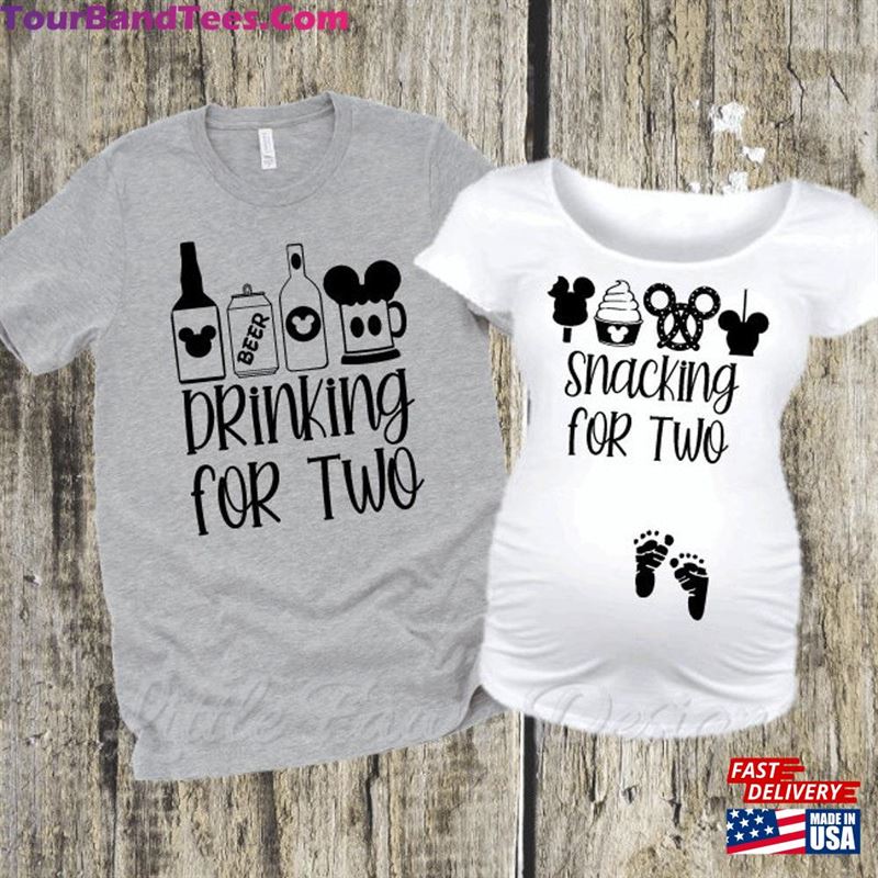 Snacking And Drinking For Two Matching Maternity Shirts Pregnancy Announcement Magical Unisex Classic 29Uf147535 – Utopia Fashion