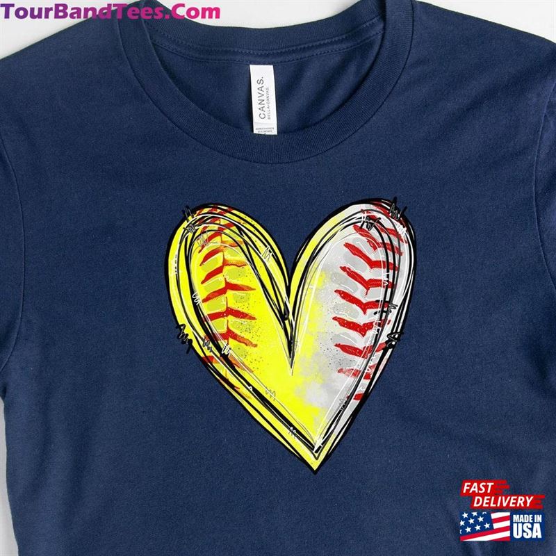 Softball Shirts For Women Gifts Heart Shirt T-Shirt Classic 29Uf163748 – Utopia Fashion