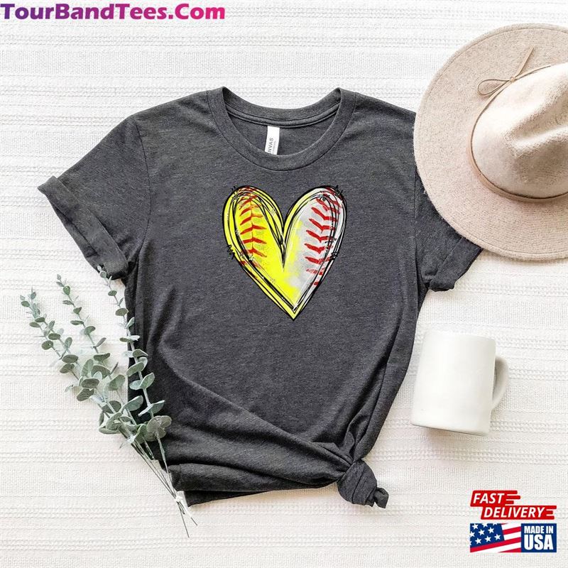 Softball Shirts For Women Gifts Heart Shirt T-Shirt Classic 29Uf163748 – Utopia Fashion