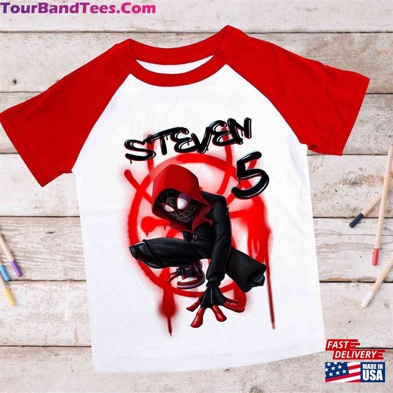 Spiderman Inspired Birthday T-Shirt Miles Morales Theme Party Personalized Shirt Classic Sweatshirt 29Uf147092 – Utopia Fashion