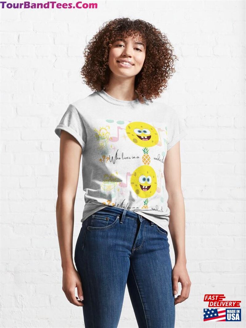 Spongebob Themed Classic T-Shirt Unisex 29Uf147569 – Utopia Fashion