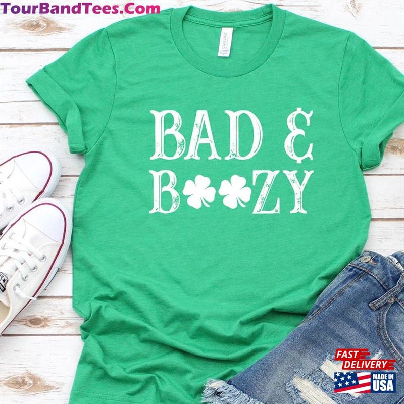 St Patricks Day Shirt Women Bad And Boozy Funny Pattys Hoodie T-Shirt 29Uf157487 – Utopia Fashion