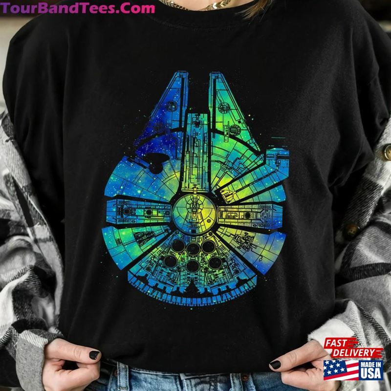 Star Wars Millennium Falcon Water Color Ink Splatter Shirt Galaxy Hoodie T-Shirt 29Uf157133 – Utopia Fashion