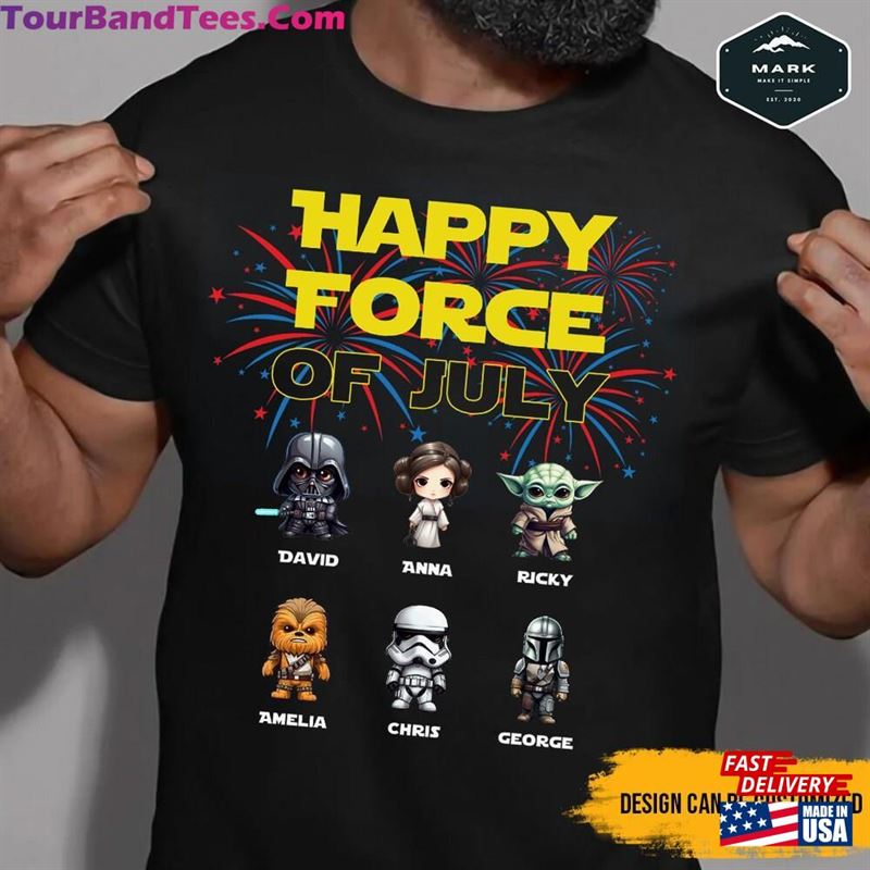 Star Wars Personalized T-Shirt Happy Force Of July Customizable Design Sweatshirt 29Uf163519 – Utopia Fashion