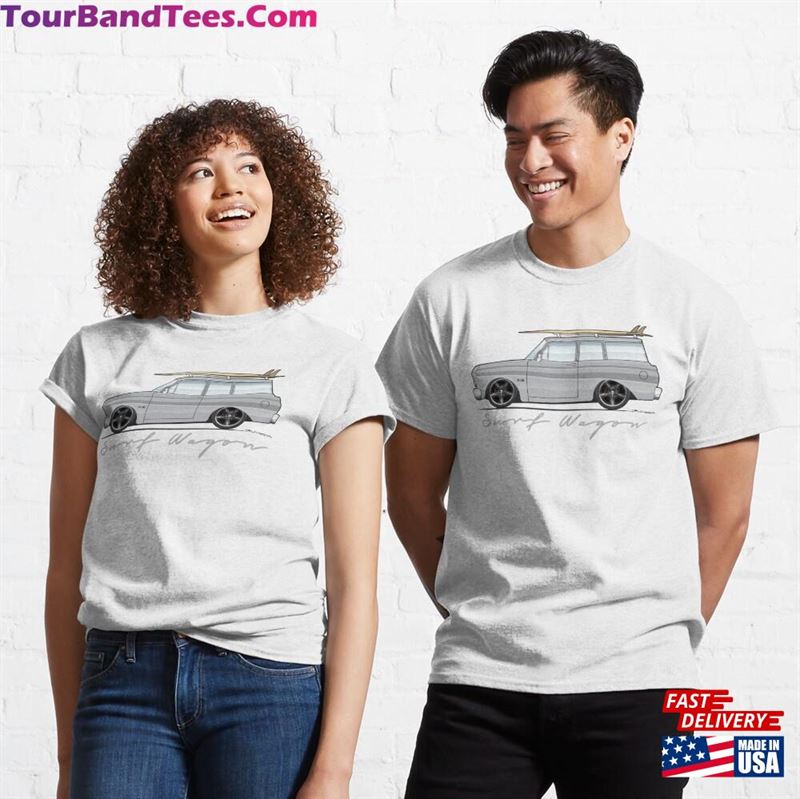 Surf Wagon Silver Smoke Gray Classic T-Shirt Unisex Sweatshirt 29Uf163810 – Utopia Fashion