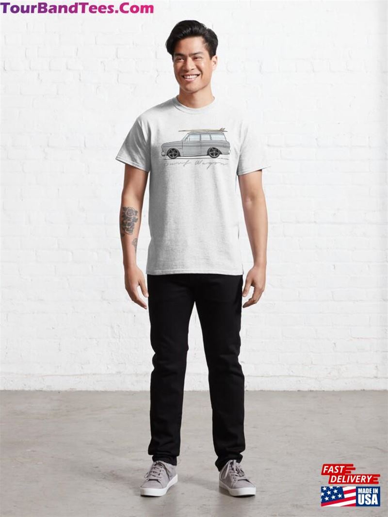 Surf Wagon Silver Smoke Gray Classic T-Shirt Unisex Sweatshirt 29Uf163810 – Utopia Fashion